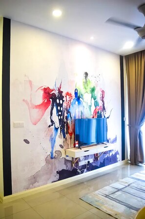 Familienapartment, 2 Schlafzimmer, Poolzugang, Stadtblick | Ausblick vom Zimmer