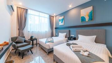 In-room safe, blackout drapes, soundproofing, WiFi (free)