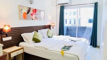 Deluxe-Doppelzimmer, Balkon, Stadtblick | Blick auf die Stadt