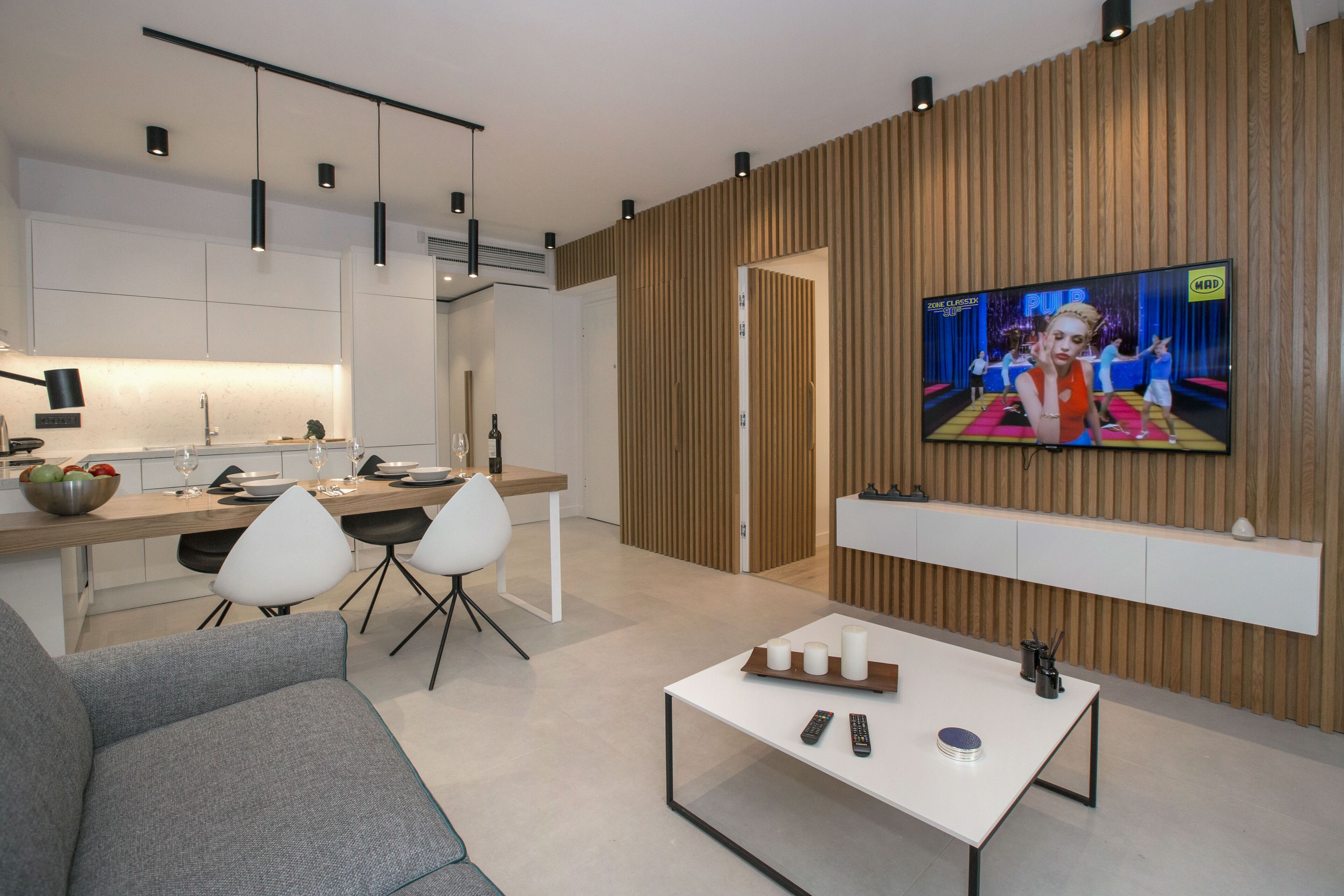 Design Apartment, 1 Bedroom, Garden View, Ground Floor | Living area | 43-inch flat-screen TV with satellite channels, TV