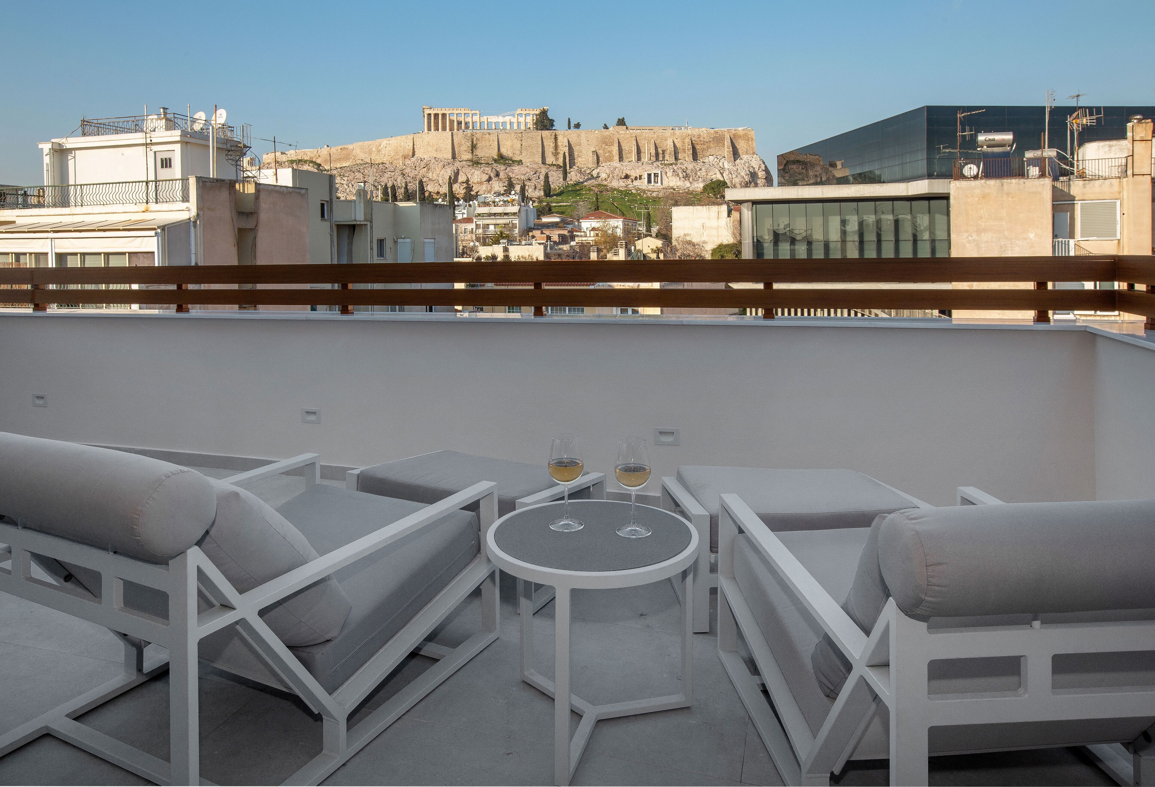 Luksus-penthouselejlighed - 1 soveværelse - boblebad - byudsigt (5&6) | Terrasse/gårdhave