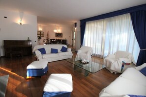 TV, fireplace, ping pong, books