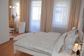 Desk, free WiFi, bed sheets
