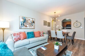 Apartment (2 Bedrooms) | Living area | Flat-screen TV - Gorgeous Vista Cay Condo, Next to Resort Clubhouse (Orlando)
