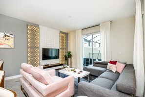 Een flatscreentelevisie