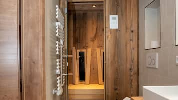 豪華公寓, 3 間臥室 (Nr. 8+11, incl. Cleaning Fee) | 浴室 | 淋浴設備、吹風機、浴室地暖系統、毛巾