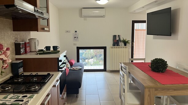 Apartemen, 2 kamar tidur | Dapur kecil pribadi | Lemari es besar, microwave, kompor, dan ketel listrik