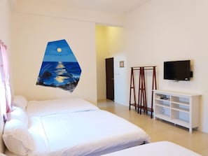 家庭客房 | 書桌、遮光布/窗簾、床單