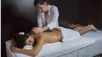 Experience a tranquil atmosphere at LEGENDS, where skilled practitioners offer soothing massages in a serene setting.
