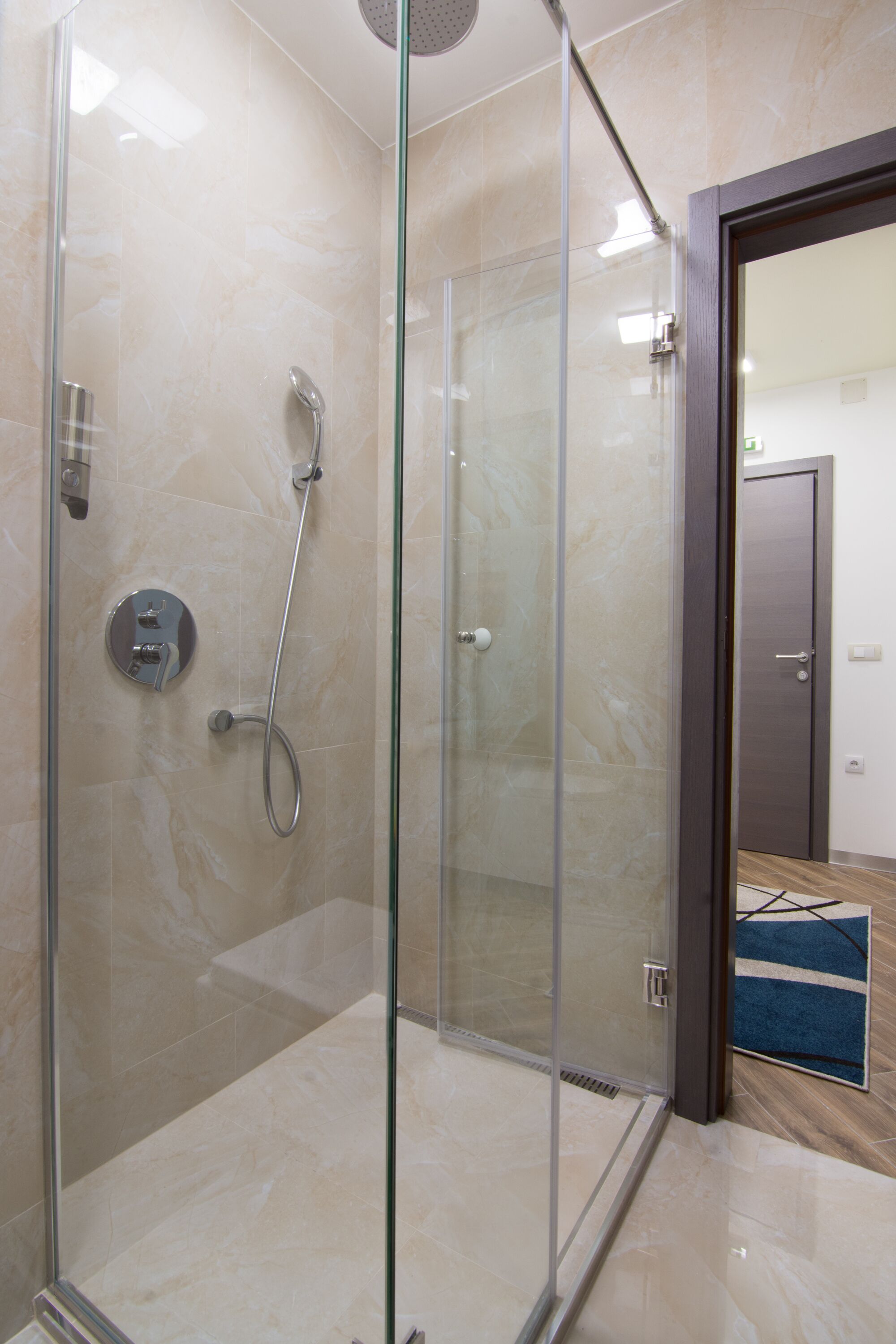 shower, free toiletries, hair dryer, bathrobes