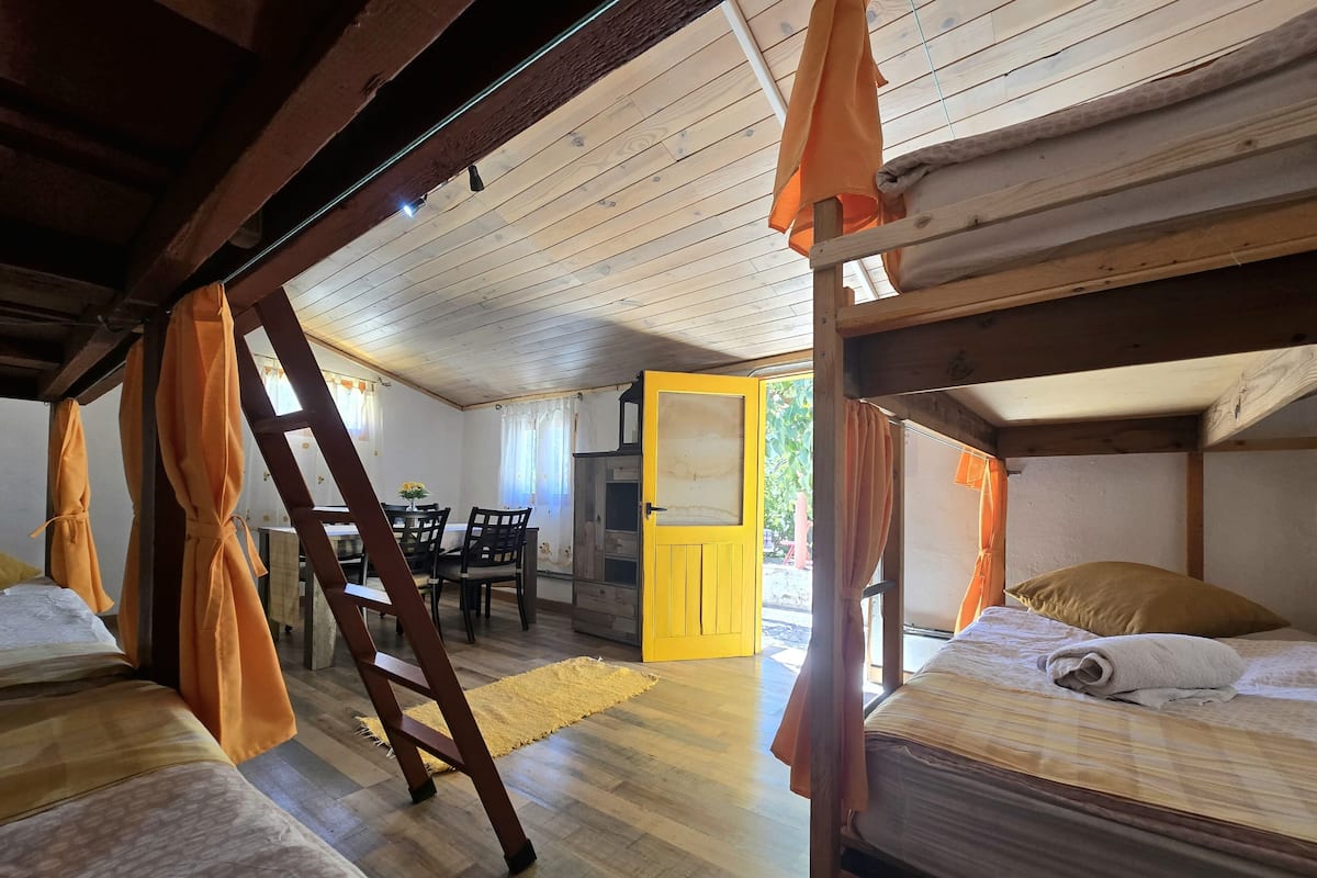 Dormitorio compartido estándar, dormitorio mixto, baño compartido, vista a la montaña (6 beds) | Ropa de cama hipoalergénica, edredón y ropa de cama