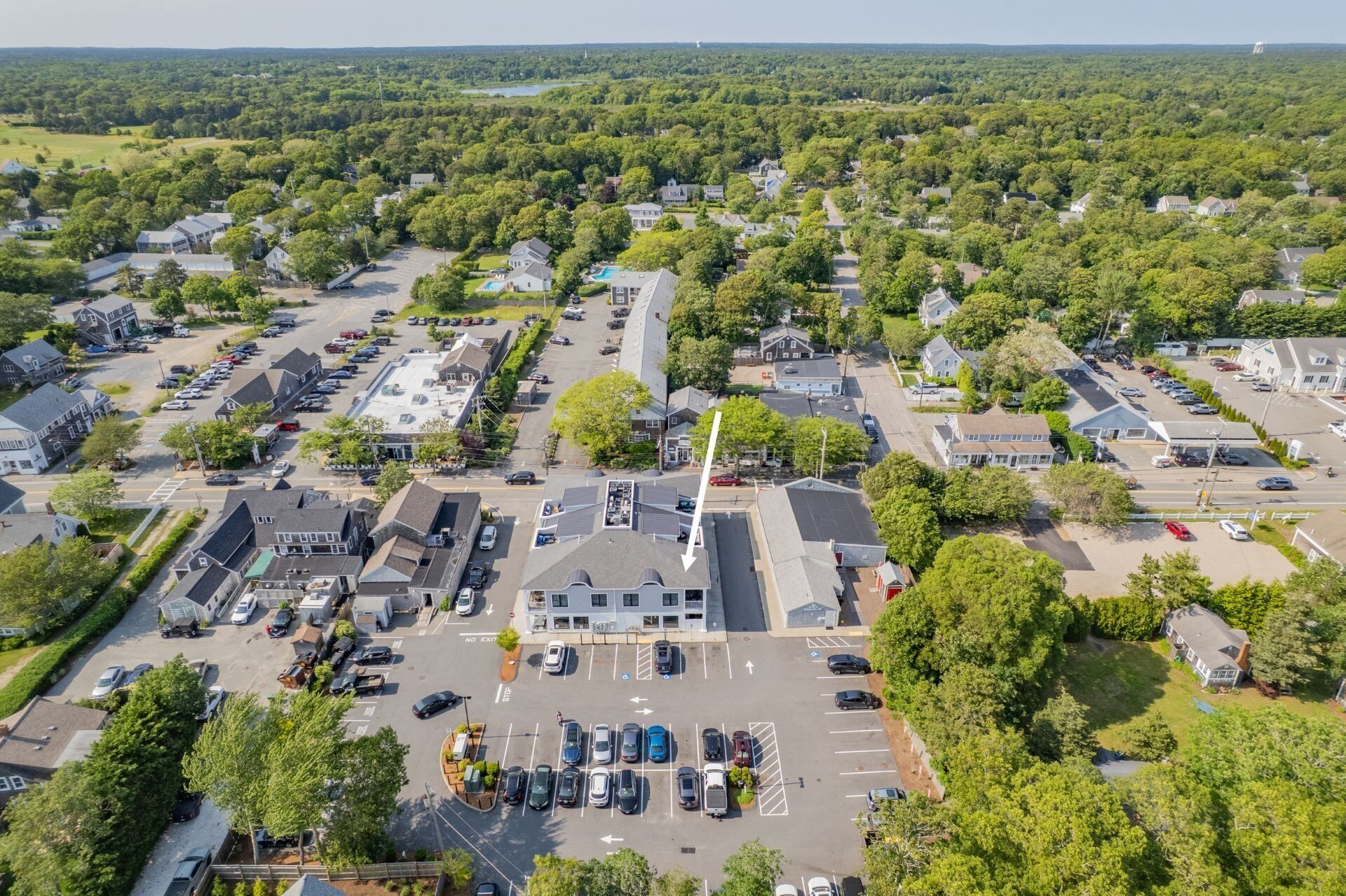 Aerial view of property.