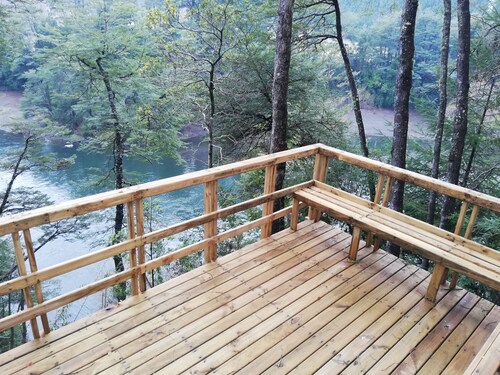 Rustic cabins Pucón Pellín, rustic style, fully equipped.