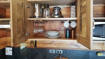 Microwave, oven, electric kettle, toaster