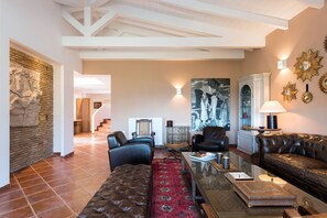 Family Villa | Living area | Flat-screen TV, fireplace, DVD player - Villa Al'Azraa  by CorfuEscapes (Corfu)