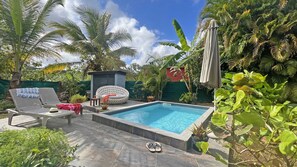 Piscine extérieure, piscine chauffée