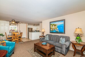 TV, fireplace, DVD player, foosball