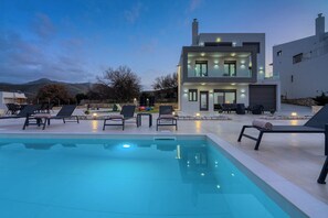 Outdoor pool, a heated pool - Villa MareMonte with private swimming pool , tennis , soccer , basketball courts (Ρεθυμνο)