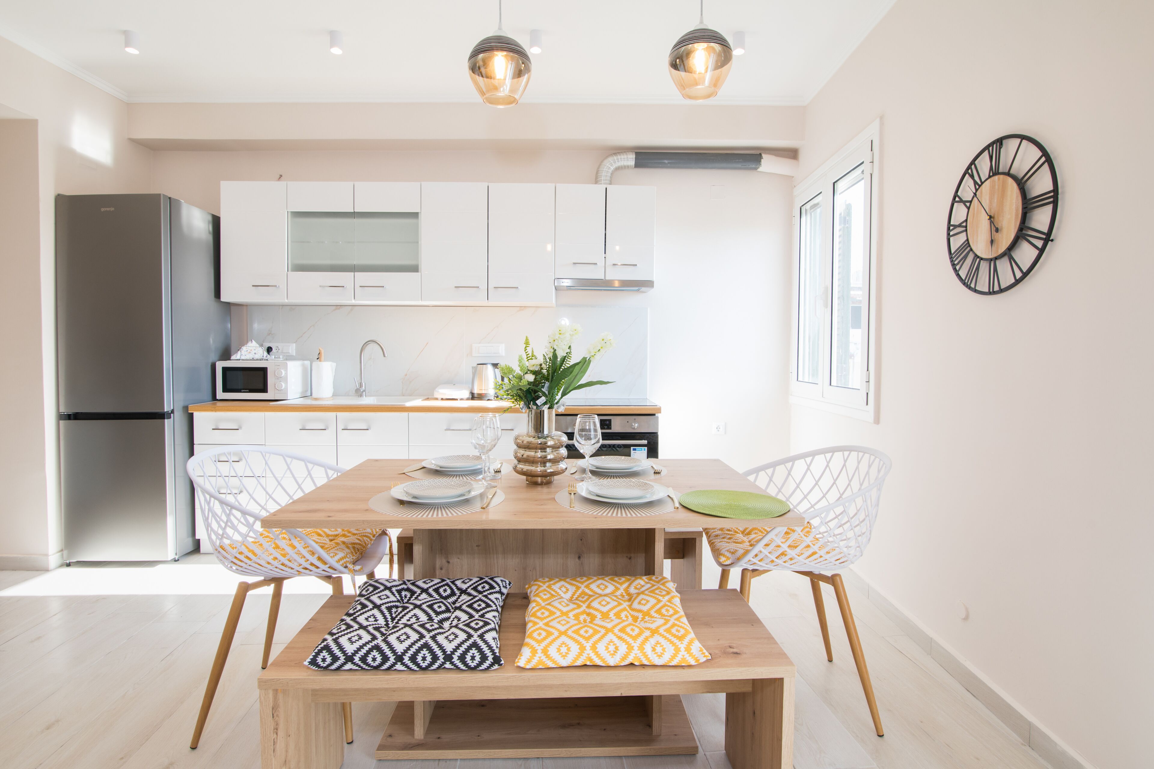 Deluxe-Apartment | Eigene Küche | Großer Kühlschrank, Ofen, Geschirrspüler, Hochstuhl