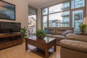 Téléviseur, lecteur de DVD, sélection de musique