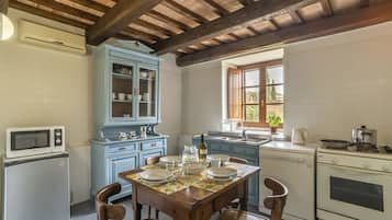 Apartment, 2 Bedrooms | Private kitchen | Full-size fridge, microwave, coffee/tea maker, electric kettle