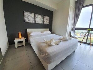 Lyxlägenhet - 1 sovrum | 1 sovrum, mörkläggningsgardiner och gratis wi-fi