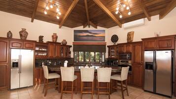 Luxury Villa, 4 Bedrooms, Private Pool, Ocean View | Private kitchen | Full-sized fridge, microwave, oven, stovetop