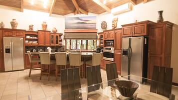 Luxury Villa, 4 Bedrooms, Private Pool, Ocean View | Private kitchen | Full-sized fridge, microwave, oven, stovetop