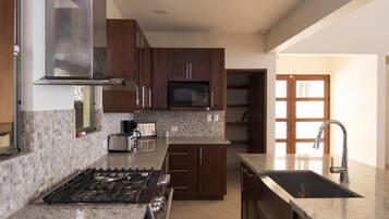 Luxury Villa, 4 Bedrooms, Private Pool, Ocean View | Private kitchen | Full-size fridge, microwave, oven, stovetop