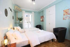 2 室のベッドルーム、セーフティボックス (室内)、アイロン / アイロン台、WiFi