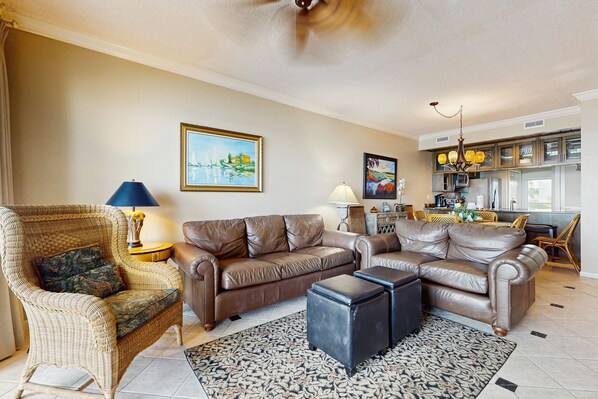 TV, DVD player, stereo