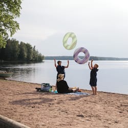 Private beach, rowing, fishing