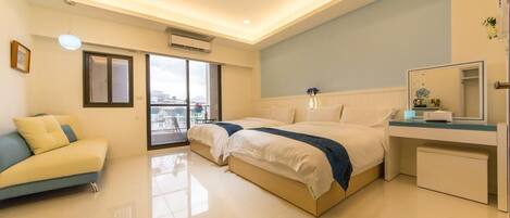 四人房 | 高档床上用品、羽绒被、Select Comfort 床、遮光窗帘