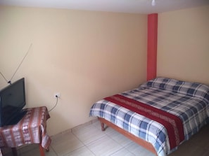 Desk, bed sheets
