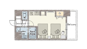 Deluxe Twin Room with Desk | 1 bedroom, blackout drapes, free WiFi, bed sheets