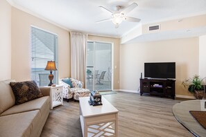 TV, DVD player, stereo