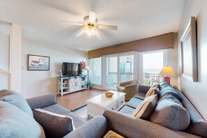 Una televisión, un reproductor de DVD