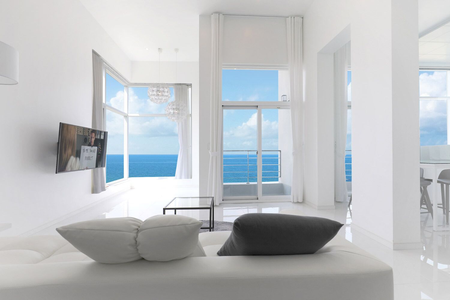 CASA Pool villa 301 | Living area | Flat-screen TV