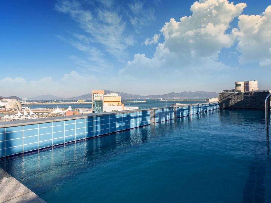 Seasonal outdoor pool, a heated pool