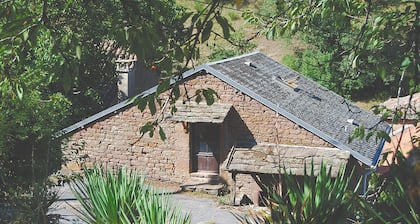 La Maison du Boal. Traditionellt hus beläget i Grands Causses park