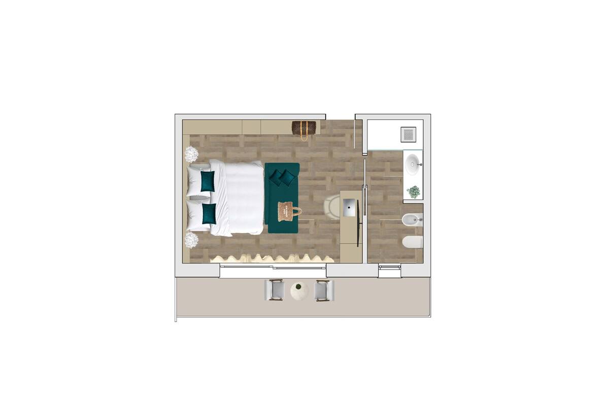 Deluxe Triple Room, Sea View | In-room safe, free WiFi, bed sheets