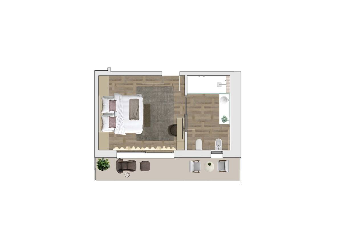 Deluxe Double Room, Partial Sea View | In-room safe, free WiFi, bed sheets