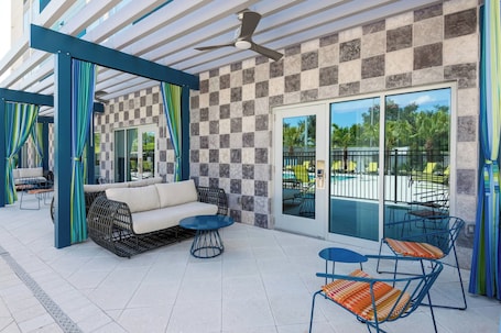 Suite, 2 Queen Beds, Pool Access, Poolside | 1 bedroom, desk, laptop workspace, iron/ironing board