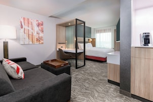 Suite, 1 King Bed | 1 bedroom, desk, laptop workspace, iron/ironing board