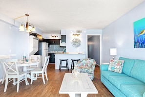 Condo, 1 King Bed with Sofa bed (The Summit 524) | Living area