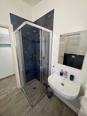 Dusche, Haartrockner, Bidet, Handtücher