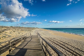 Beach nearby, sun-loungers