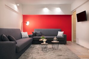 Comfort Apartment | Living area | TV - Ariadne Beautiful Studio (Heraklion)