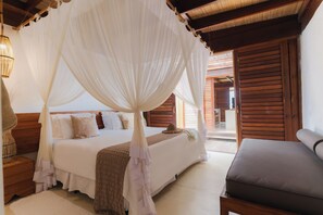 Villa - 2 sovrum - privat pool - havsutsikt | Sängtillbehör av högsta kvalitet, bäddmadrasser och minibar