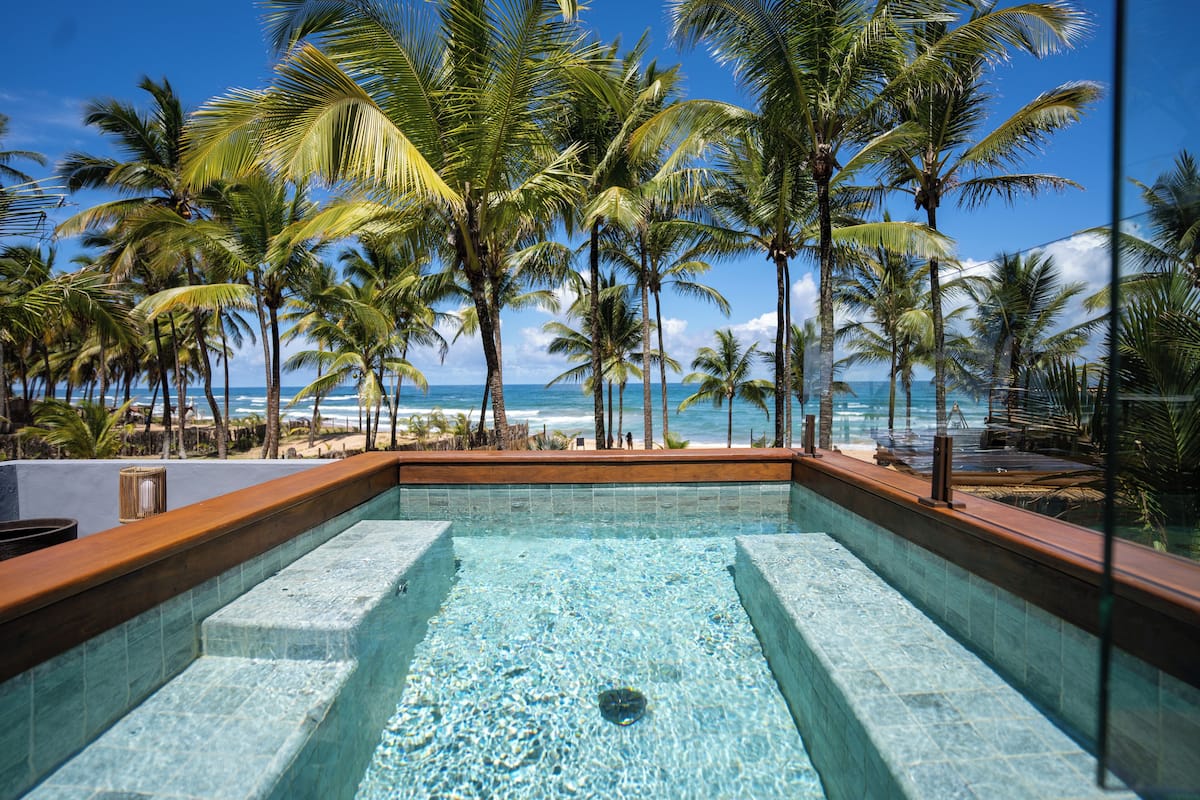 Villa, 2 chambres, piscine privée, vue plage | Terrasse/Patio